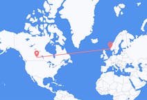 Vluchten van Saskatoon, Canada naar Haugesund, Noorwegen