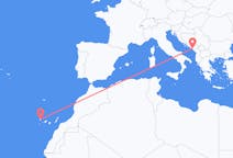 Flyrejser fra Tivat, Montenegro til Santa Cruz De La Palma, Spanien