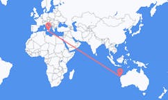 Flyreiser fra Exmouth, Australia til Catania, Italia