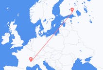 Flights from Grenoble, France to Lappeenranta, Finland