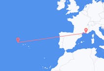 Flights from Flores Island, Portugal to Marseille, France