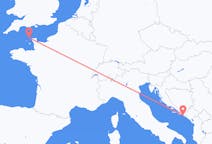 Vluchten van Alderney, Guernsey naar Dubrovnik, Kroatië