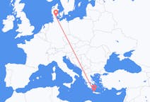 Vluchten van Sønderborg, Denemarken naar Chania, Griekenland
