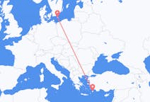 Flights from Rhodes, Greece to Bornholm, Denmark