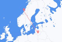 Fly fra Kaunas til Rørvik