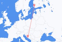 Loty z Podział, Chorwacja do Turku, Finlandia