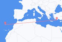 Flyrejser fra Kastellorizo, Grækenland til Funchal, Portugal