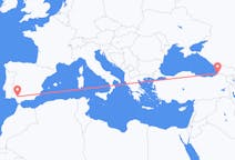 Vluchten van Batoemi, Georgië naar Sevilla, Spanje