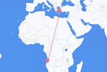 Flyreiser fra Lubango, Angola til Sitia, Hellas