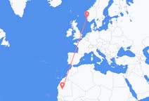 Flyreiser fra Atar, Mauritania til Haugesund, Norge