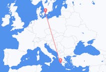 出发地 瑞典从 马尔默目的地 希腊扎金索斯島的航班