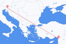 Flyrejser fra Hatay Province til Ljubljana