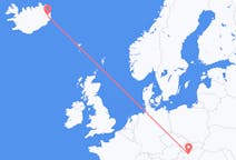 Flyreiser fra Egilsstaðir, Island til Budapest, Ungarn