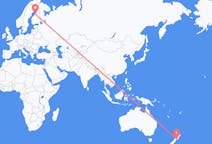Flyreiser fra Wellington, New Zealand til Uleåborg, Finland
