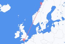 Vluchten van Alderney naar Sandnessjøen