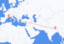 Flyg från Rajbiraj, Nepal till Marseille, Frankrike