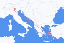 Fly fra Verona til Ikaria