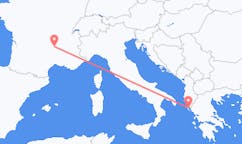 Vluchten van Le Puy-en-Velay, Frankrijk naar Korfoe, Griekenland