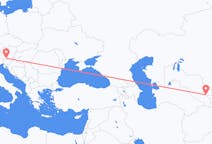 Flyg från Samarkand, Uzbekistan till Klagenfurt, Österrike