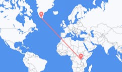 Flyg från Bujumbura, Burundi till Qaqortoq, Grönland