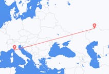 Vluchten van Oral, Kazachstan naar Pisa, Italië