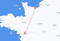 Flyg från Caen, Frankrike till Nantes, Frankrike