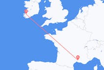 Flyg från Killorglin, Irland till Nimes, Frankrike