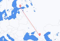 Flyg från Mineralnye Vody, Ryssland till Helsingfors, Finland