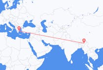 Flyrejser fra Jorhat, Indien til Athen, Grækenland