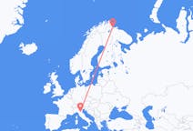 Flug frá Kirkenes, Noregi til Bologna, Ítalíu