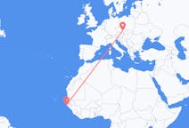 Vluchten van Cap Plinten, Senegal naar Brno, Tsjechië