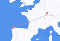 Flyrejser fra Mulhouse, Schweiz til La Coruña, Spanien