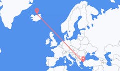 出发地 冰岛格里姆赛目的地 土耳其埃德雷米特的航班
