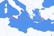 Vluchten van Rhodos naar Pantelleria