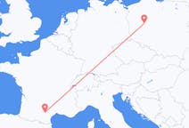 Fly fra Castres til Poznań