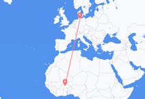 Flyrejser fra Ouagadougou til Hamborg