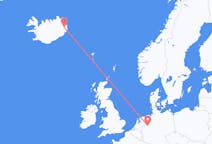アイスランドのエギルスタジルから、ドイツのムンスターまでのフライト