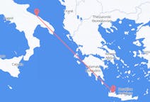 Vluchten van Chania, Griekenland naar Bari, Italië