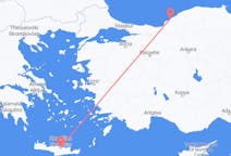 トルコのから ゾングルダク、ギリシャのへ イラクリオンフライト