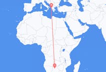 Flyreiser fra Maun, Botswana til Korfu, Hellas