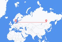 Flights from Neryungri, Russia to Växjö, Sweden