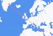 Flyrejser fra Akaba, Jordan til Kulusuk, Grønland
