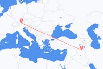 Flyg från Arbil, Irak till Innsbruck, Österrike
