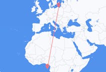 Lennot São Tomésta Gdańskiin