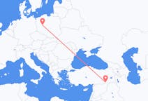 Flights from Mardin, Turkey to Poznań, Poland
