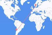 Flyreiser fra Santiago, Chile til Göteborg, Sverige