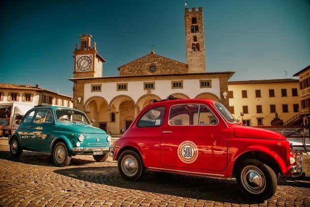 Visite en Fiat 500 d'époque au départ de Florence : villa toscane et pique-nique