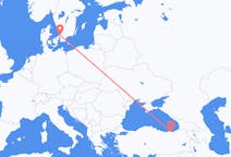 Loty z Trabzon, Turcja do Angelholm, Szwecja