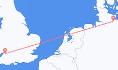 Vluchten van Bristol, Engeland naar Lübeck, Duitsland