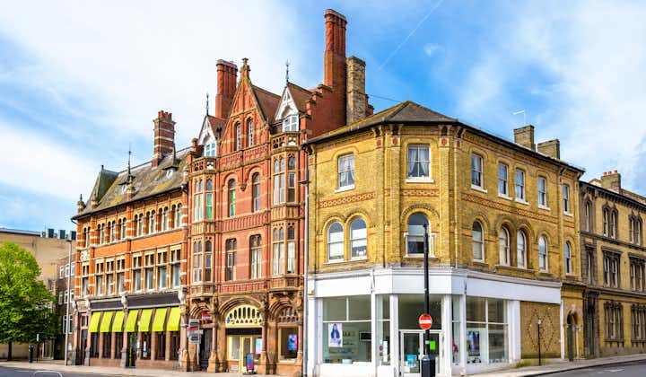Classic architectural houses in the city centre of Southampton, United Kingdom